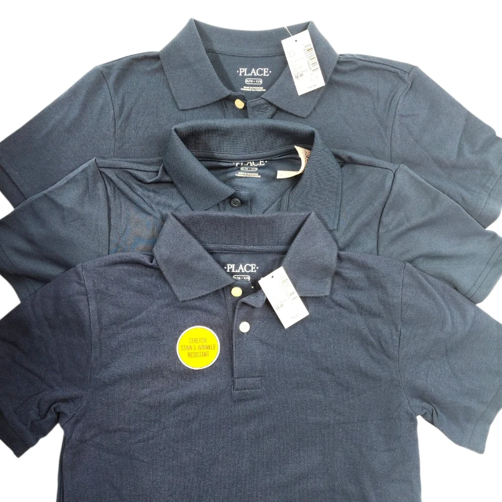 3pc Children's Place Navy Blue Polo Shirts **NWT**